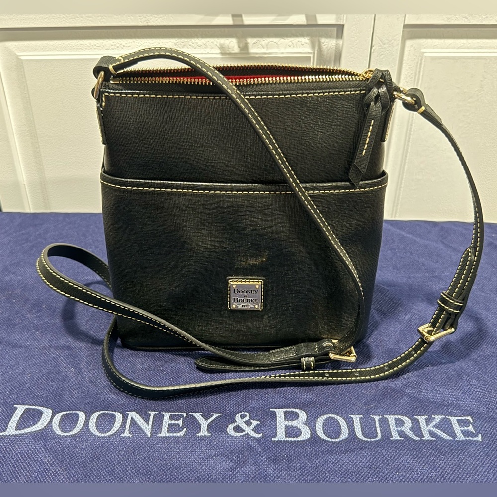 Dooney & Bourke Pebble Black Leather Crossbody Bag